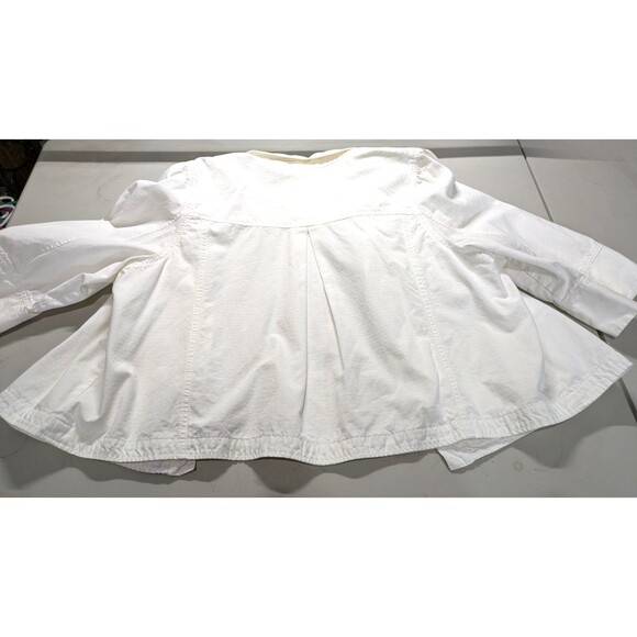 Relativity Women's Lined Jacket Button Up Collared White Pockets Size 2x FLAWS - Picture 5 of 7